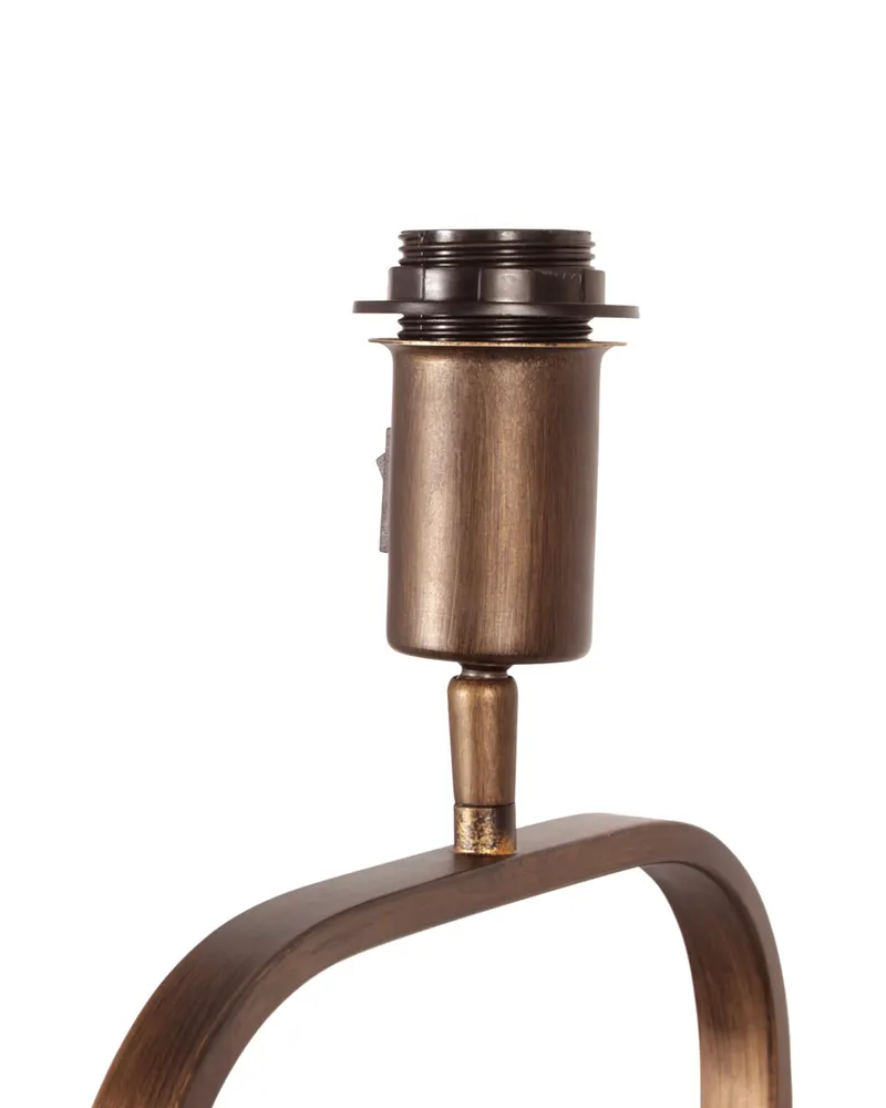 Stang Stehlampe aus Metall und Leinen, Bronze in Bronze, Ansicht 4