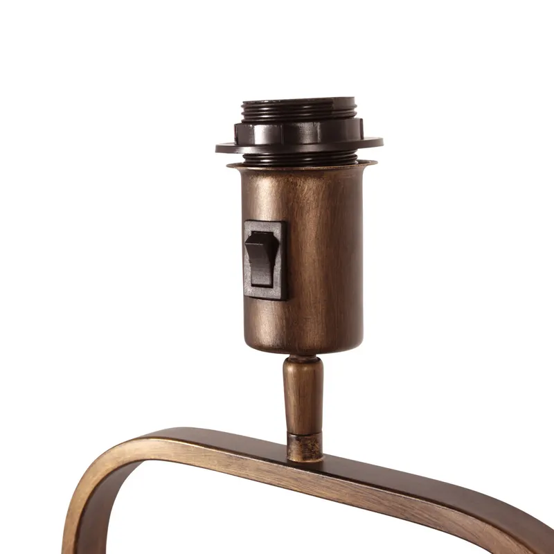 Stang Stehlampe aus Metall und Leinen, Bronze in Bronze, Ansicht 7