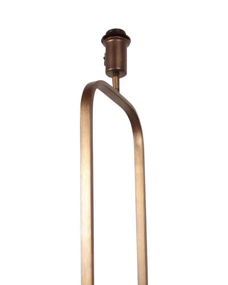 Stang Stehlampe aus Metall und Leinen, Bronze in Bronze, Ansicht 7