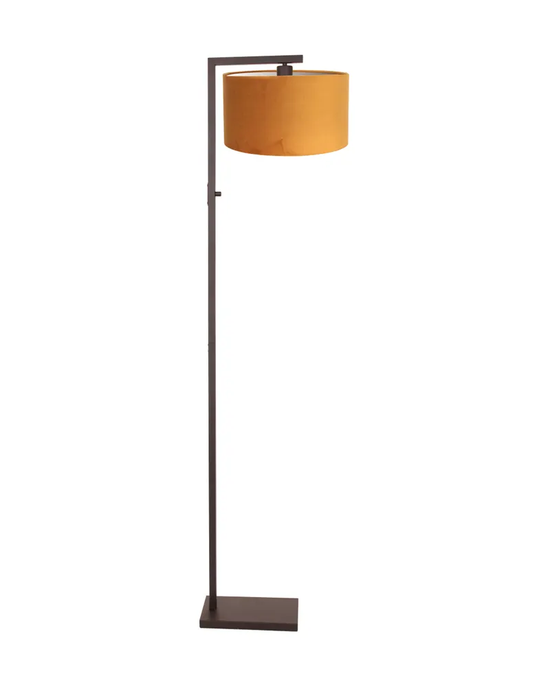 Steinhauer Stang Stehlampe aus Metall und Veloursstoff, Kakao in Kakao, Ansicht 4