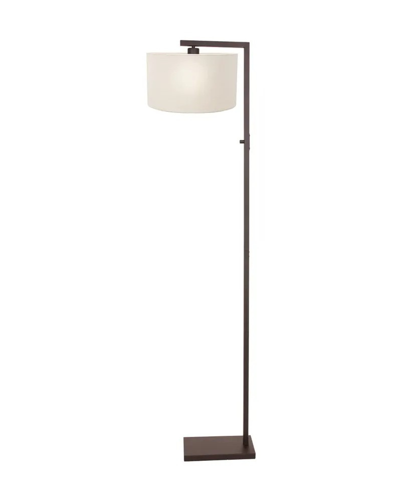 Steinhauer Stang Stehlampe aus Metall und Leinen, Kakao in Kakao, Ansicht 1