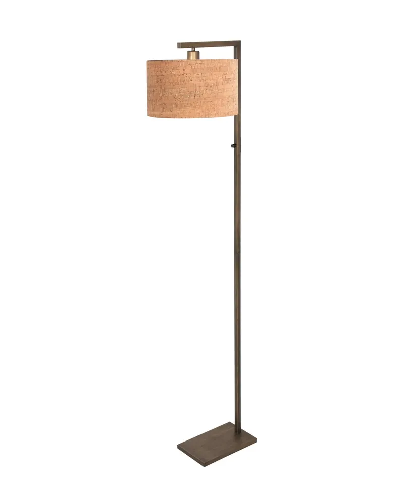 Stang Stehlampe aus Kork und Metall, Bronze
