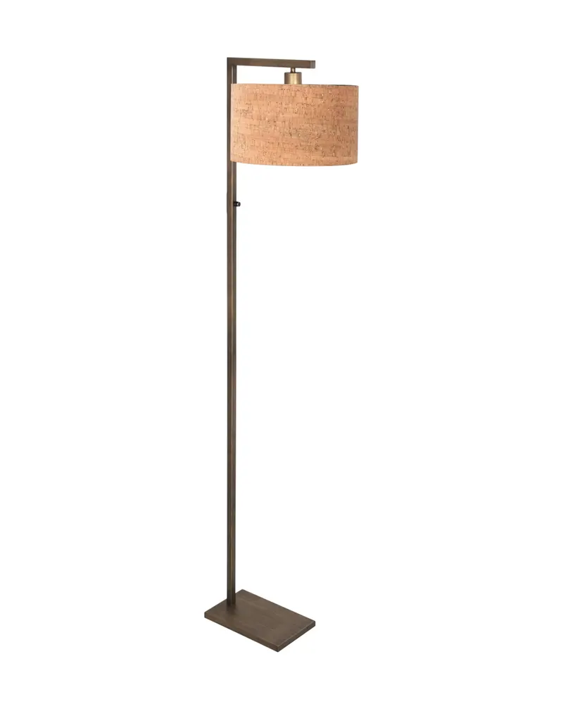 Stang Stehlampe aus Kork und Metall, Bronze in Bronze, Ansicht 2