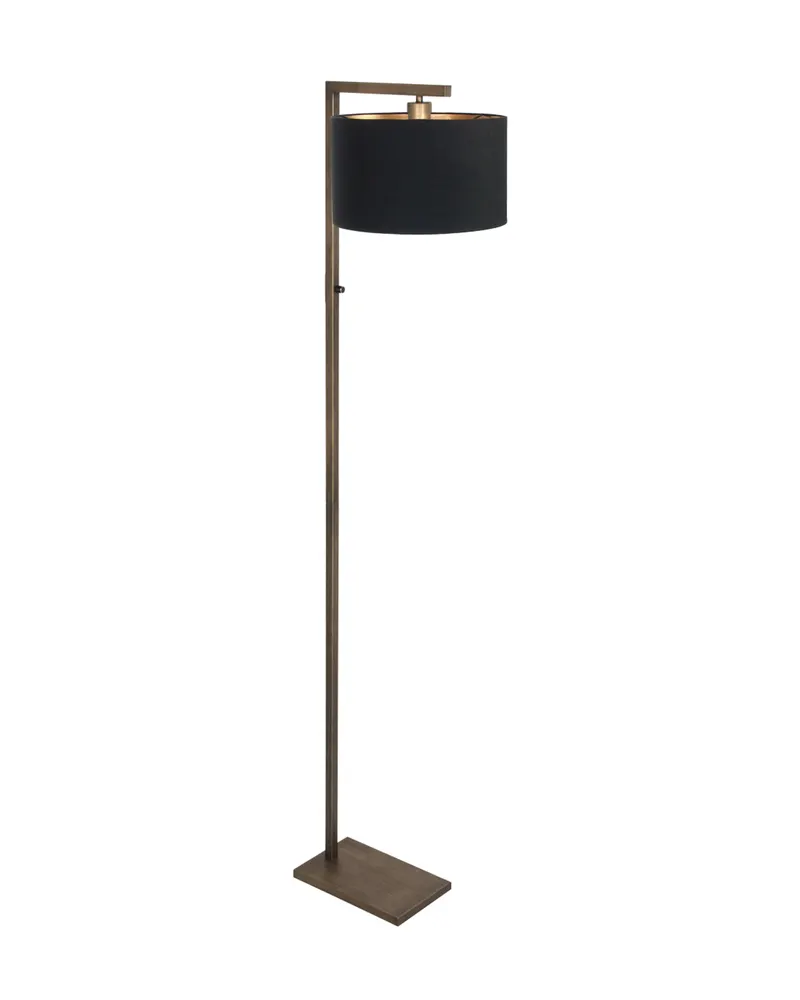 Stang Stehlampe aus Leinen und Metall, Bronze in Bronze, Ansicht 3