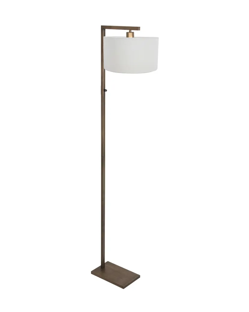 Stang Stehlampe aus Leinen und Metall, Bronze in Bronze, Ansicht 3