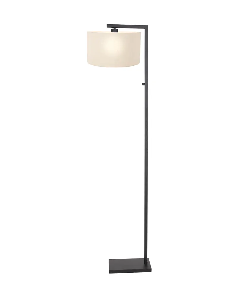 Stang Stehlampe in Schwarz und Leinenweiß