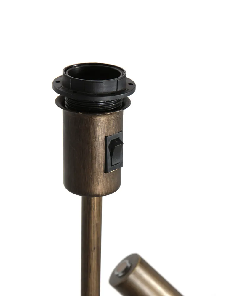 Stang Stehlampe mit Lesearm aus Metall und Leinen in Bronze, Ansicht 5