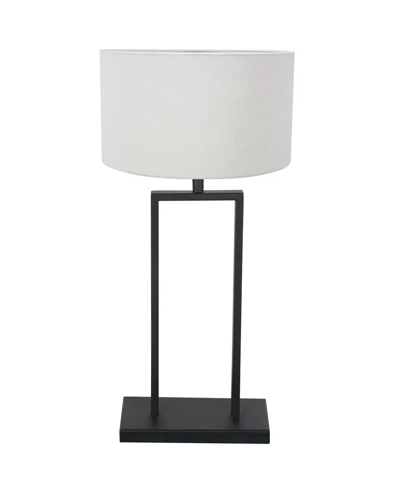 Steinhauer Stang Tischlampe aus Leinen und Metall in Schwarz, Ansicht 2