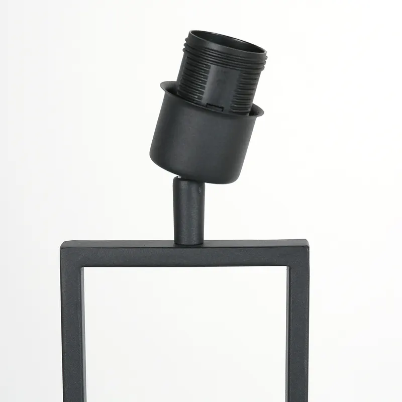 Stang Tischlampe aus Leinen und Metall in Grau, Ansicht 12