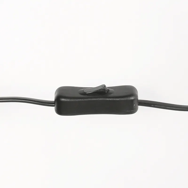 Stang Tischlampe aus Leinen und Metall in Grau, Ansicht 8