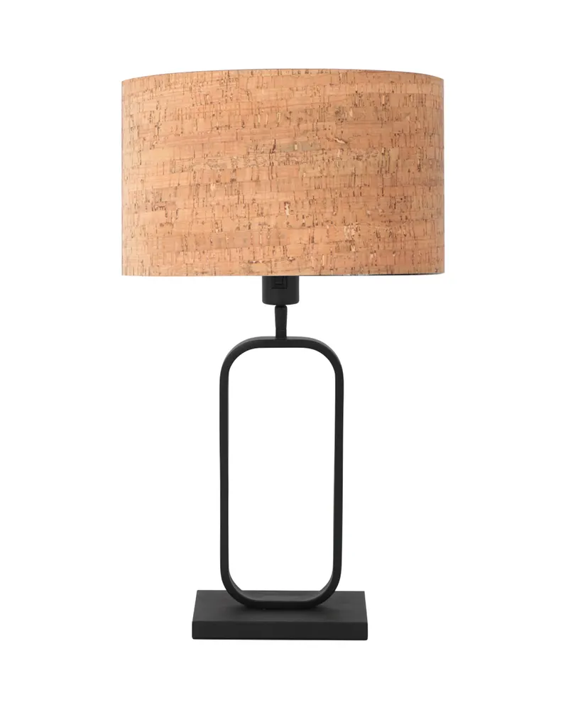Steinhauer Stang Tischlampe aus Kork und Metall, 47 cm in Beige, Schwarz, Ansicht 1
