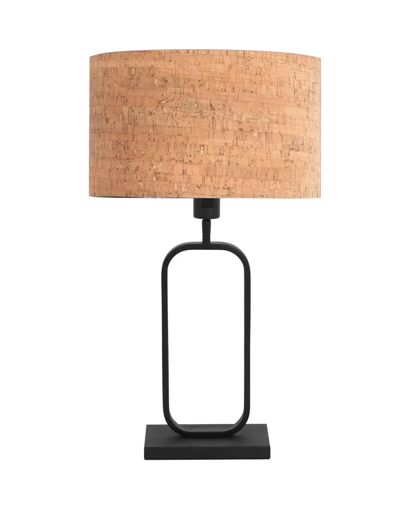 Steinhauer Stang Tischlampe aus Kork und Metall, 47 cm in Beige, Schwarz, Ansicht 3