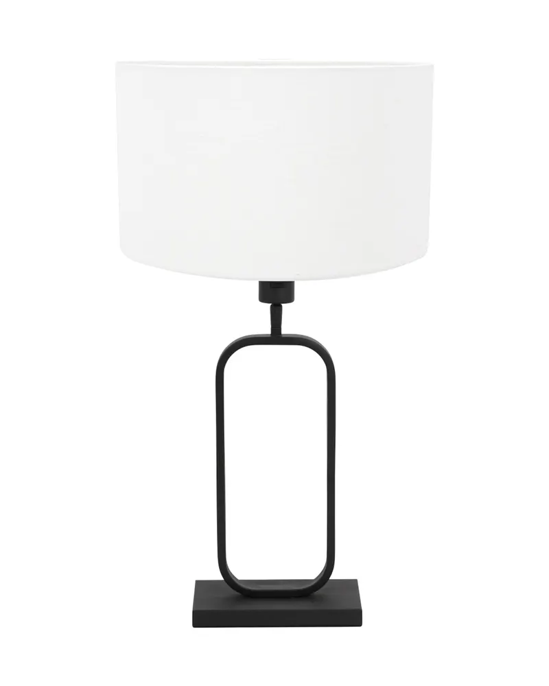 Steinhauer Stang Tischlampe aus Leinen und Metall, Schwarz in Schwarz, Ansicht 3