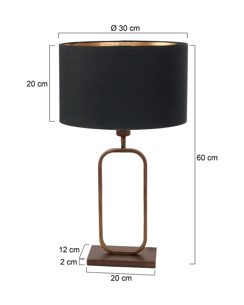 Steinhauer Stang Tischlampe aus Leinen und Metall, Bronze in Bronze, Ansicht 7