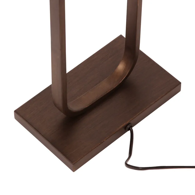 Stang Tischlampe aus Leinen und Metall, Bronze in Bronze, Ansicht 4