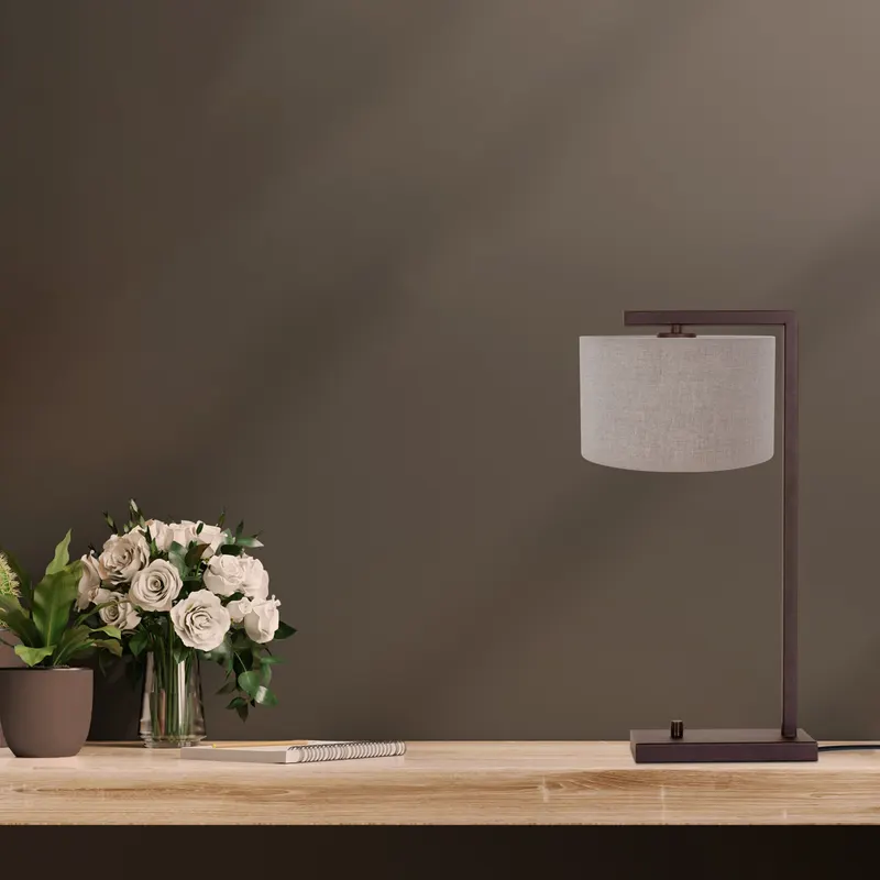 Steinhauer Stang Tischlampe in Kakao und Grau in Kakao, Ansicht 2