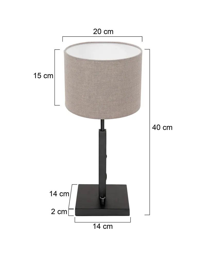 Stang Tischlampe in Grau mit E27-Fassung in Grau, Ansicht 2