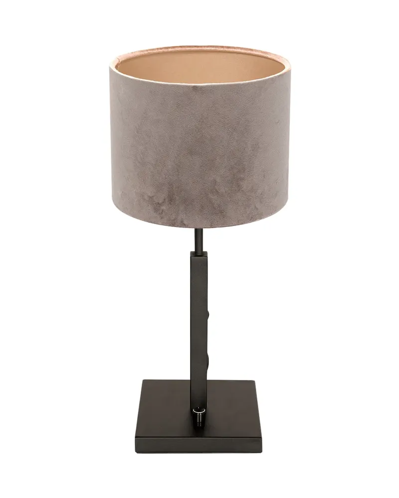 Stang Tischlampe in Grau und Schwarz mit E27-Fassung