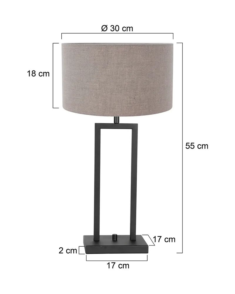 Stang Tischlampe mit E27-Fassung in Grau, Ansicht 3