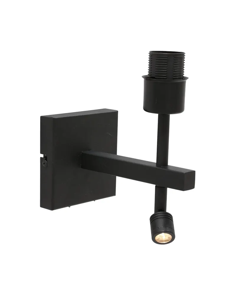 Stang Wandleuchte mit verstellbarem Lesearm in Naturfarben, Schwarz, Ansicht 17