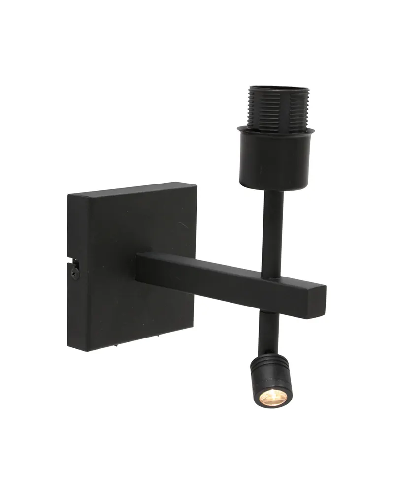 Steinhauer Stang Wandleuchte mit schwenkbarem Lesearm, Schwarz in Schwarz, Ansicht 12