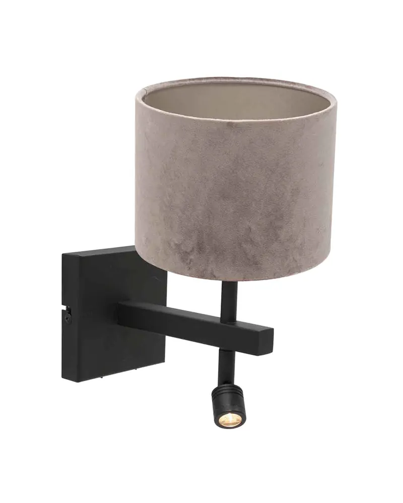 Stang Wandleuchte mit verstellbarem Lesearm in Grau, Schwarz, Ansicht 4