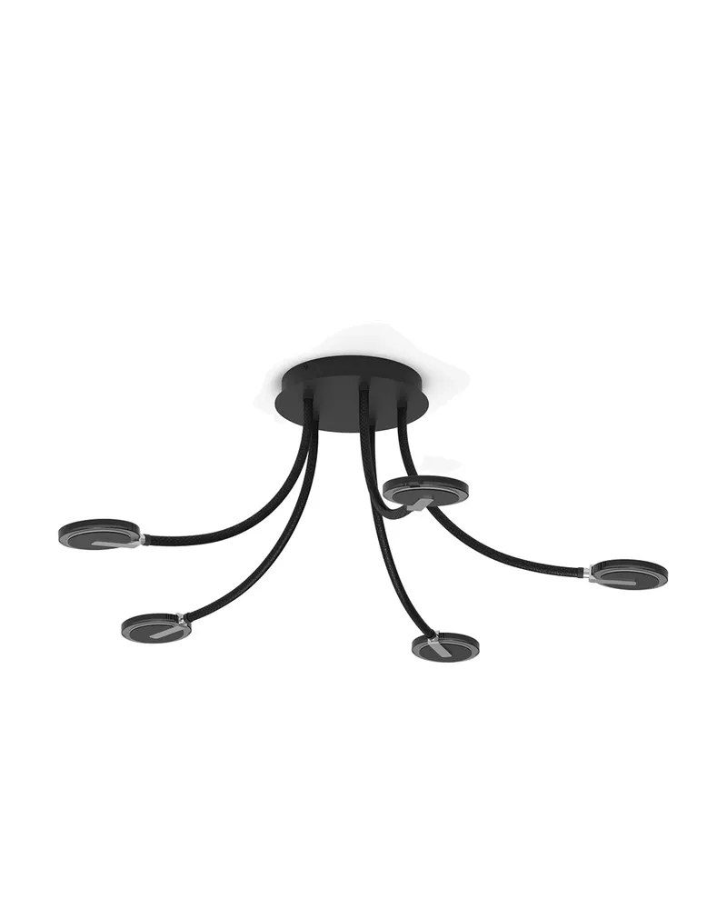 Steinhauer Turound Deckenleuchte, Schwarz in Schwarz, Ansicht 4