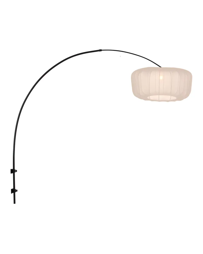 Vella-Lino Wandleuchte mit verstellbarem Arm in Beige, Creme, Schwarz, Ansicht 1