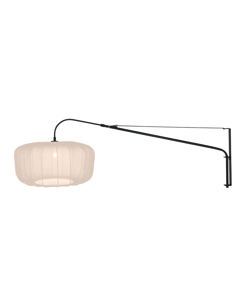 Vella-Lino Wandleuchte mit verstellbarem Arm in Beige, Creme, Schwarz, Ansicht 11