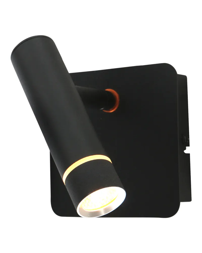 Volari Wandspot in Schwarz mit austauschbarem LED-Modul