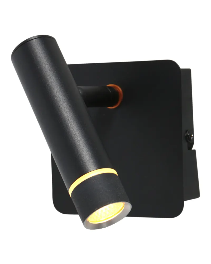 Steinhauer Volari Wandspot in Schwarz mit austauschbarem LED-Modul in Schwarz, Ansicht 5