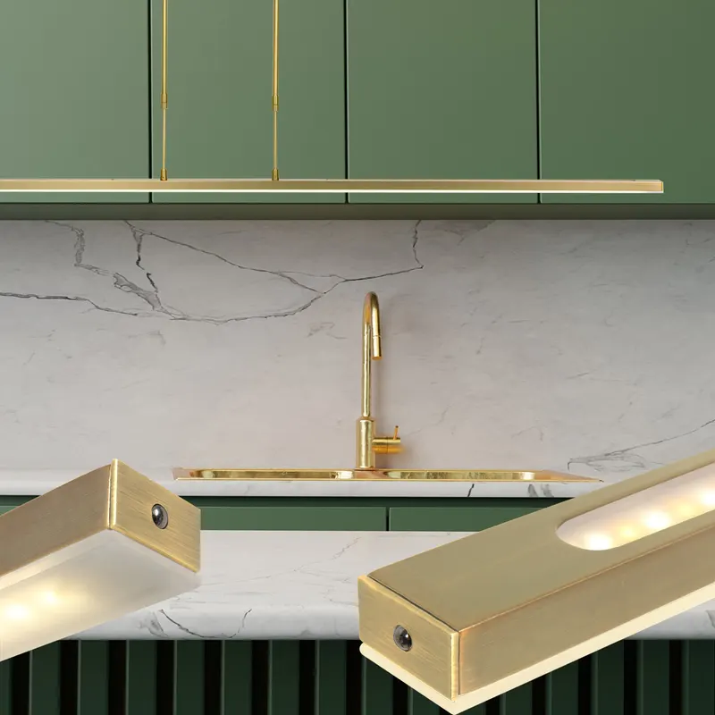 Steinhauer Zelena LED Pendelleuchte in Gold in Gold, Ansicht 2