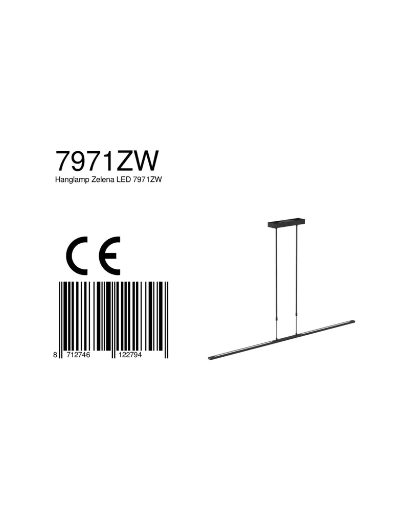 Steinhauer Zelena LED-Pendelleuchte in Schwarz, Ansicht 19