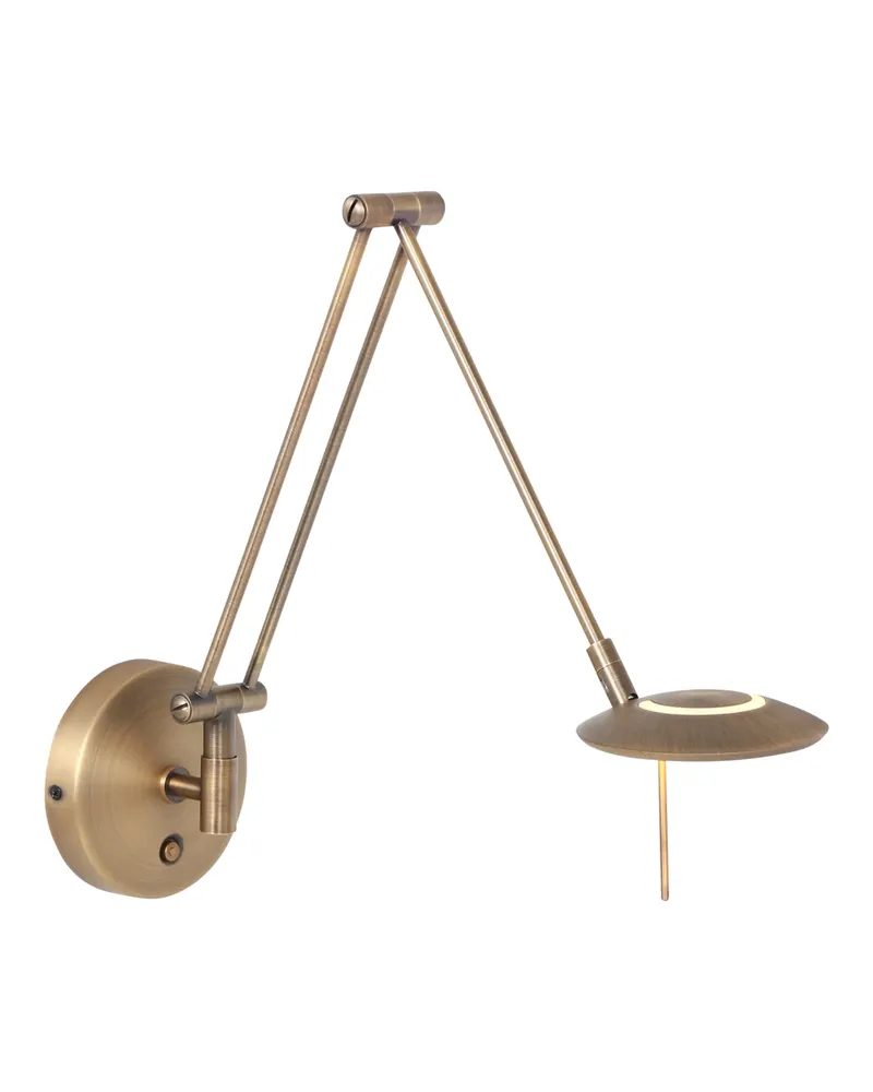 Zodiac LED Wandleuchte mit verstellbarem Lesearm, Bronze