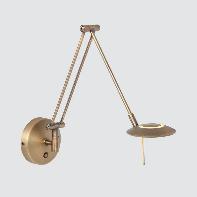 Steinhauer Zodiac LED Wandleuchte mit verstellbarem Lesearm in Bronze, Ansicht 13