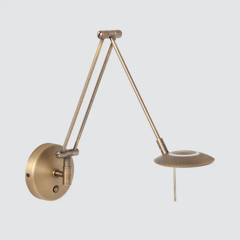 Steinhauer Zodiac LED Wandleuchte mit verstellbarem Lesearm in Bronze, Ansicht 14