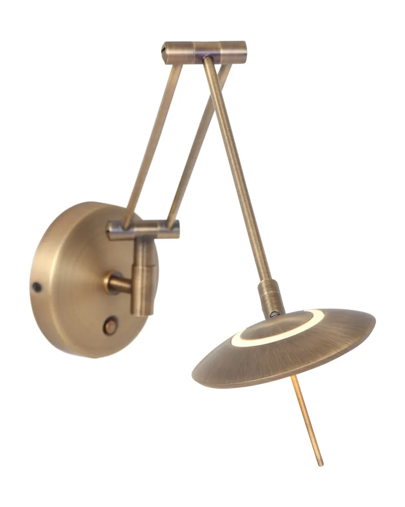 Steinhauer Zodiac LED Wandleuchte mit verstellbarem Lesearm in Bronze, Ansicht 2