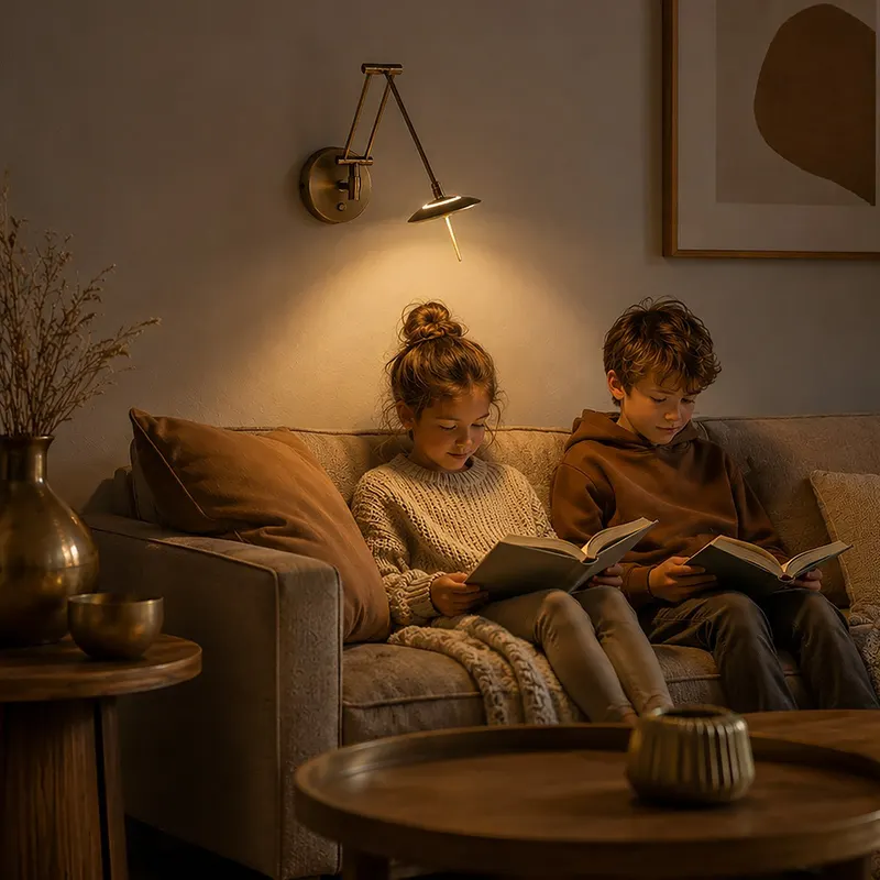 Steinhauer Zodiac LED Wandleuchte mit verstellbarem Lesearm in Bronze, Ansicht 21