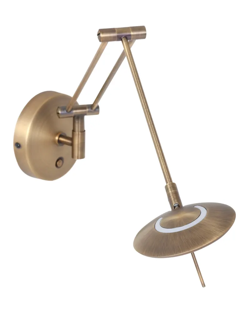 Steinhauer Zodiac LED Wandleuchte mit verstellbarem Lesearm in Bronze, Ansicht 6