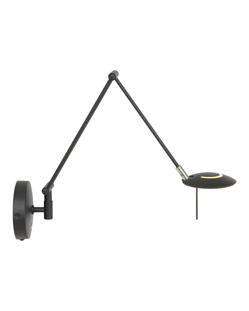 Steinhauer Zodiac LED Wandleuchte mit verstellbarem Lesearm in Schwarz, Ansicht 10