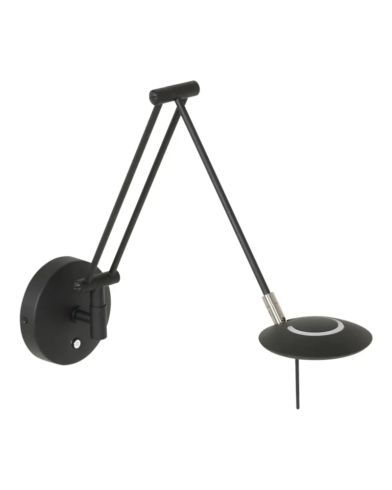 Steinhauer Zodiac LED Wandleuchte mit verstellbarem Lesearm in Schwarz, Ansicht 11