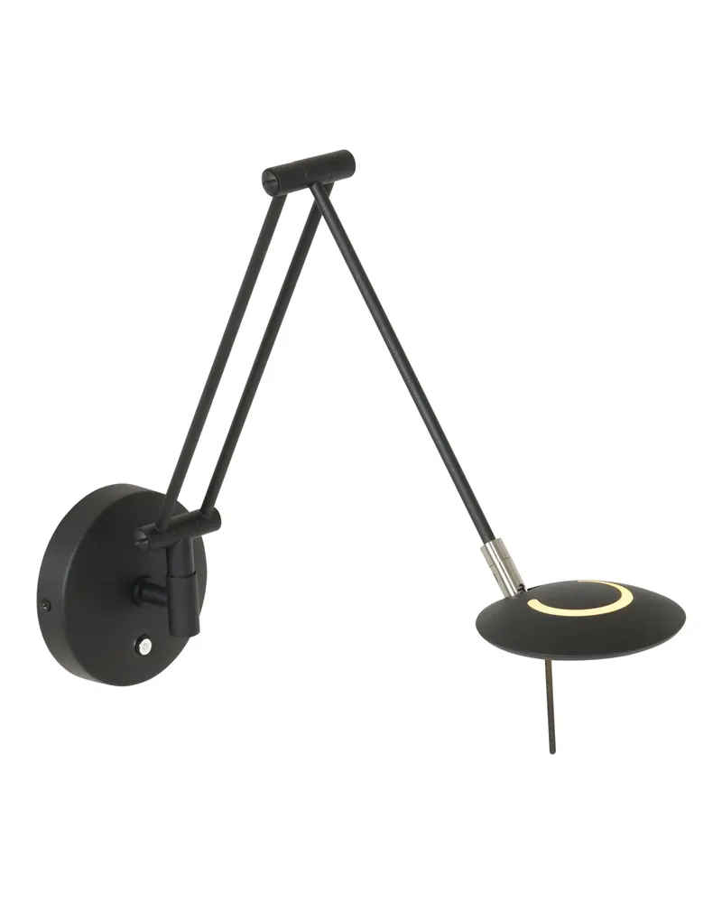 Steinhauer Zodiac LED Wandleuchte mit verstellbarem Lesearm in Schwarz, Ansicht 3