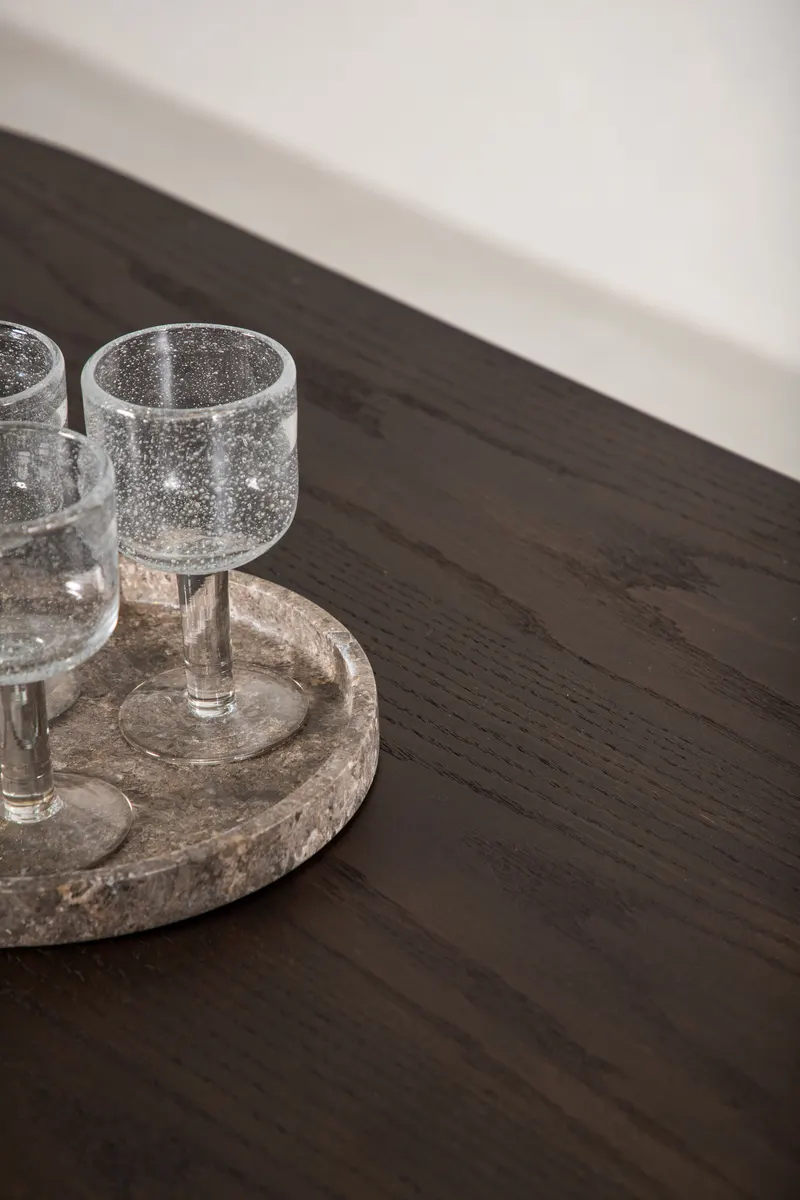 Stone ovaler Esstisch 220 × 100 cm, im Wohnraum, Ansicht 4