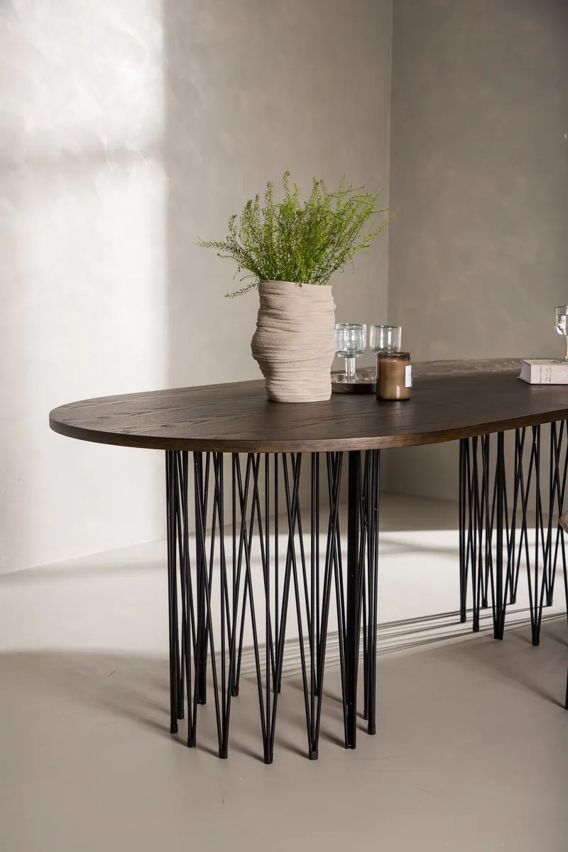 Stone ovaler Esstisch 220 × 100 cm, im Wohnraum, Ansicht 5