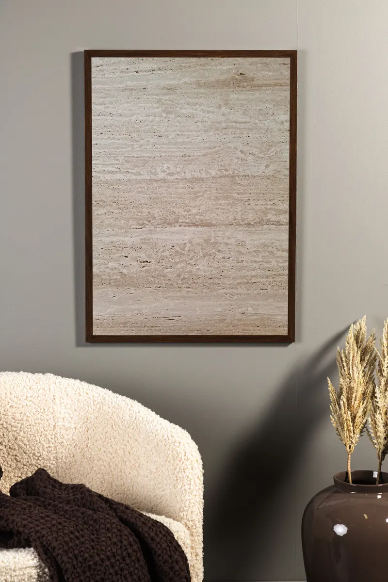 Stone wall Poster mit Steinoberfläche in Nahaufnahme in 70 × 50 cm, im Wohnraum, Ansicht 1
