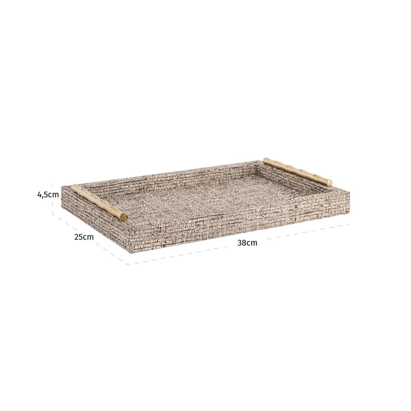Tablett Chantel, Beige von Richmond Interiors, Maßzeichnung 5