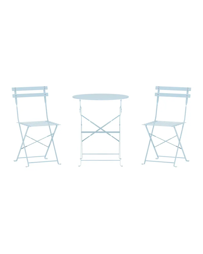 Tao Balkonmöbel-Set mit rundem Klapptisch und Café-Stühlen, Hellgelb