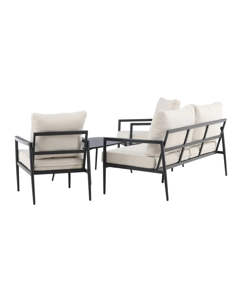 Taromina Gartenlounge mit Sofa, zwei Sesseln und Tisch, Ansicht 8