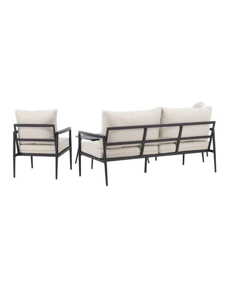 Taromina Gartenlounge mit Sofa, zwei Sesseln und Tisch, Ansicht 9
