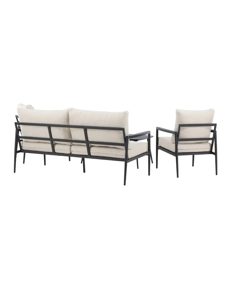 Taromina Gartenlounge mit Sofa, zwei Sesseln und Tisch, Ansicht 10